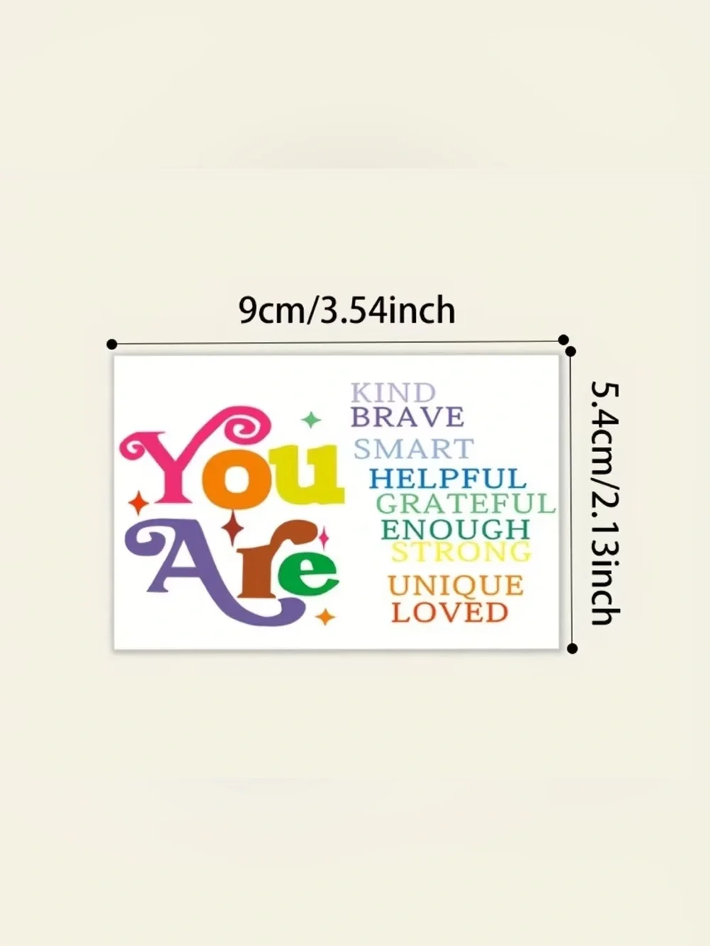 You Are Multicolor Inspirational Card Set of 50 NWOT